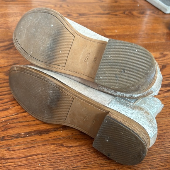 Toms taupe/grey and silver Chelsea boots sz 8 - Picture 7 of 7